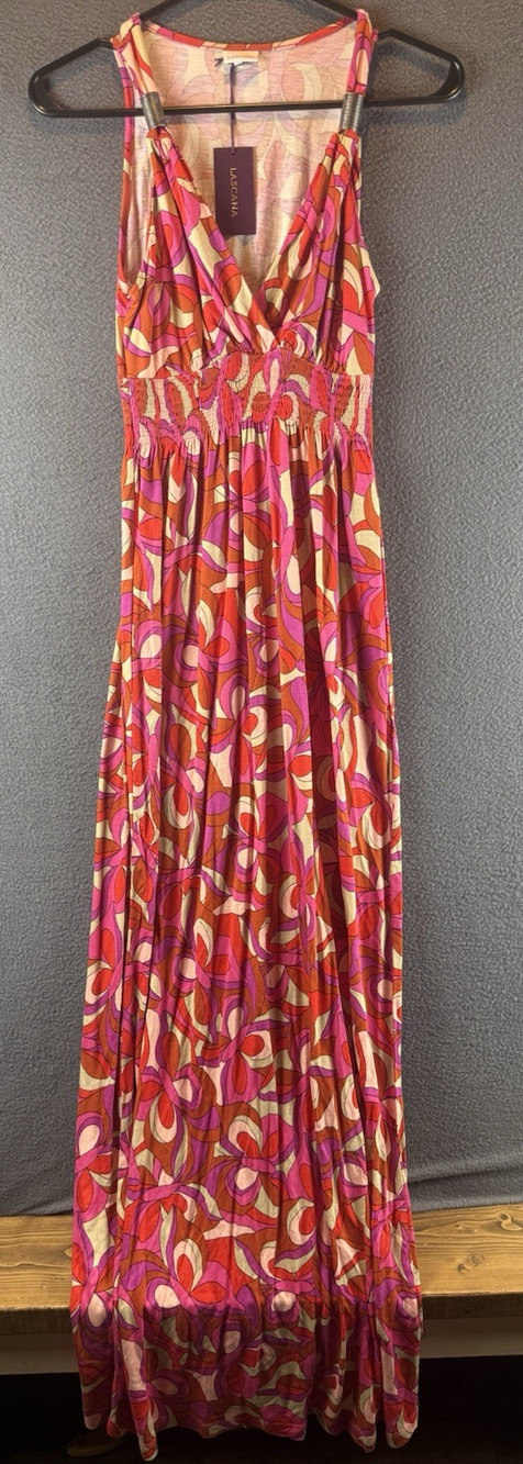 Lascana For Venus Womens Multicolor Floral Retro Surplice Neck Maxi Dress 2